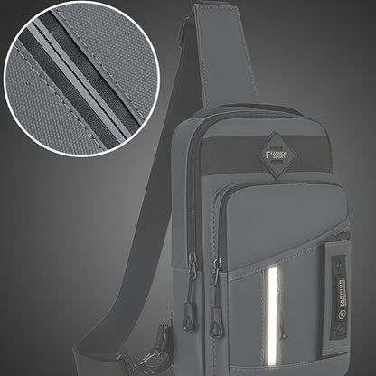Fashion Multifunctional Chest Bag - 1pc Men's Outdoor Crossbody Bag, Casual Sports Sling Bag