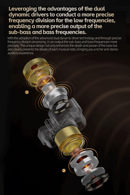 KZ ZA12 Hybrid dynamic balanced armature IEM earphones HiFi Bass wired headphone Noise Cancelling Earbuds in ear Monitor Headset
