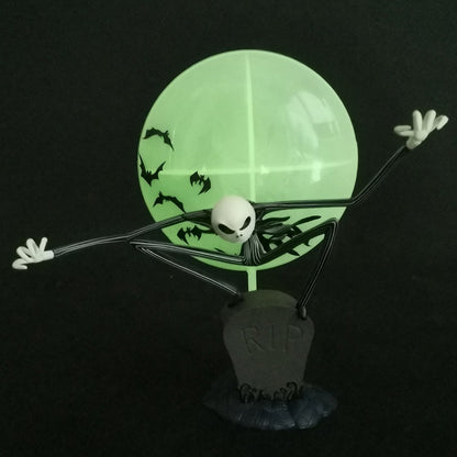 Luminoso Jack Skellington O Estranho Mundo de Jack PVC Figura Coleção Modelo Brinquedo Presente de Natal