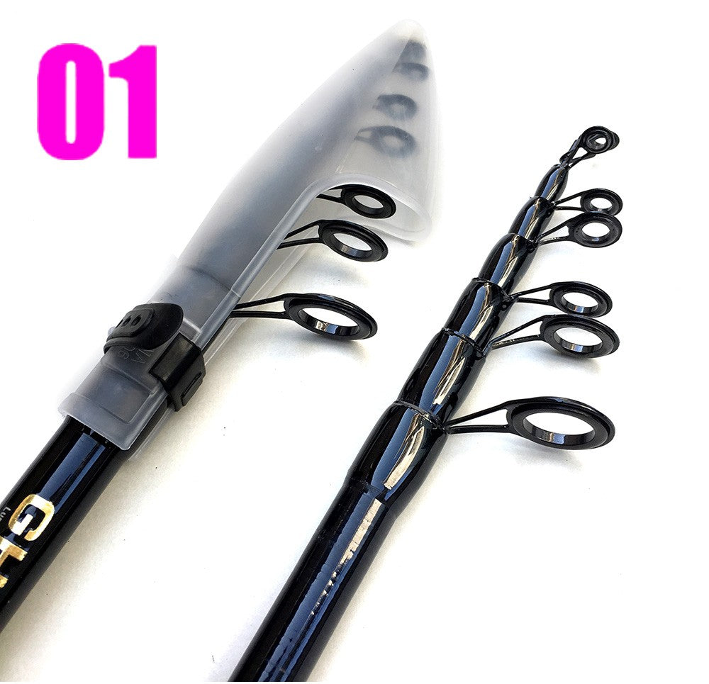 Varas de Pesca Telescópicas de 1.6-2.4m Ultraleves de Carbono para Spinning e Casting Acessórios de Pesca Peso da Isca 10-30g
