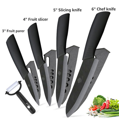 Conjunto de Facas de Cerâmica para Cozinha, 3 4 5 6 polegadas, Faca do Chef, Utilitária, para Fatiar, Cortar Frutas, Legumes, Comida de Bebê, para Descascar, Cabo Antiderrapante