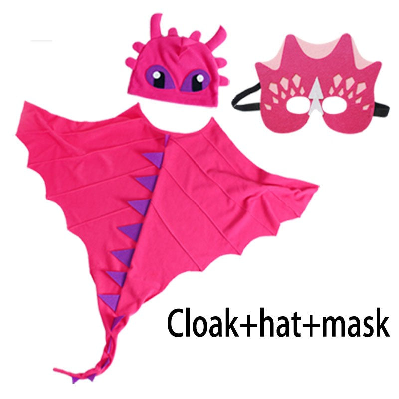 Kids Dragon Costume Cloak with Hat for Girls Boys Toothless Dragon Costume Cape Halloween Christmas Dinosaur Cosplay Costumes