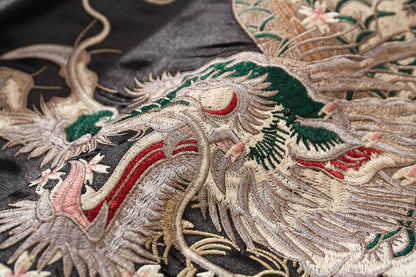 High Quality Autumn Dragon Embroidered Jacket Japanese Style Men's Baseball Uniform Streetwear Harajuku Casual Couple Clothing