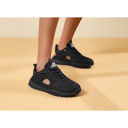 Women's Breathable Thick-Sole Casual Sneakers, Durable Outdoor Running/Walking Shoes with Fashion Design for Gym & Daily Wear