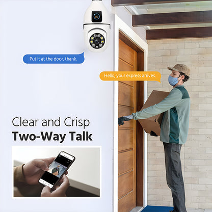 HD 1080P 2.4G Wifi Surveillance Camera Outdoor Dual Lens Dual Screen Security Protection Camera Video Surveillance Camera