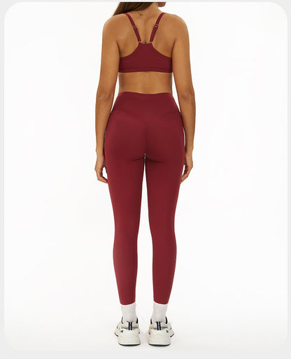 2 Pieces Women's Tracksuit Seamless Yoga Set Workout Outfit Sportswear Gym Clothing High Waist Leggings Fitness Bra Sports Suits