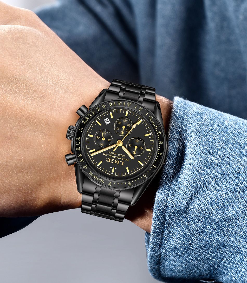 2025 LIGE Top Brand Luxury New Men Watch Quartz Man Watches Waterproof Luminous Watch for Men Date Chronograph Sport Wristwatch