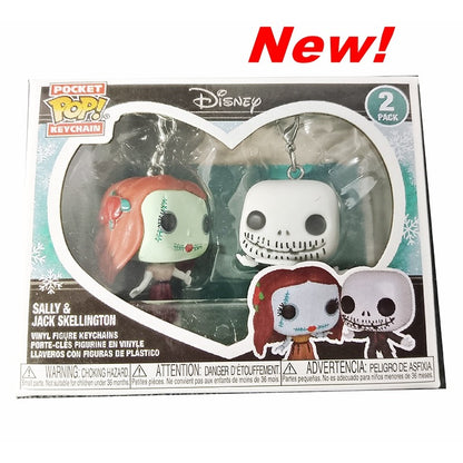 18 modelos de chaveiros de bolso FUNKO O Estranho Mundo de Jack #2 Sally Jack Neve Teddy Prefeito Zero Abóbora Bonecos de Ação