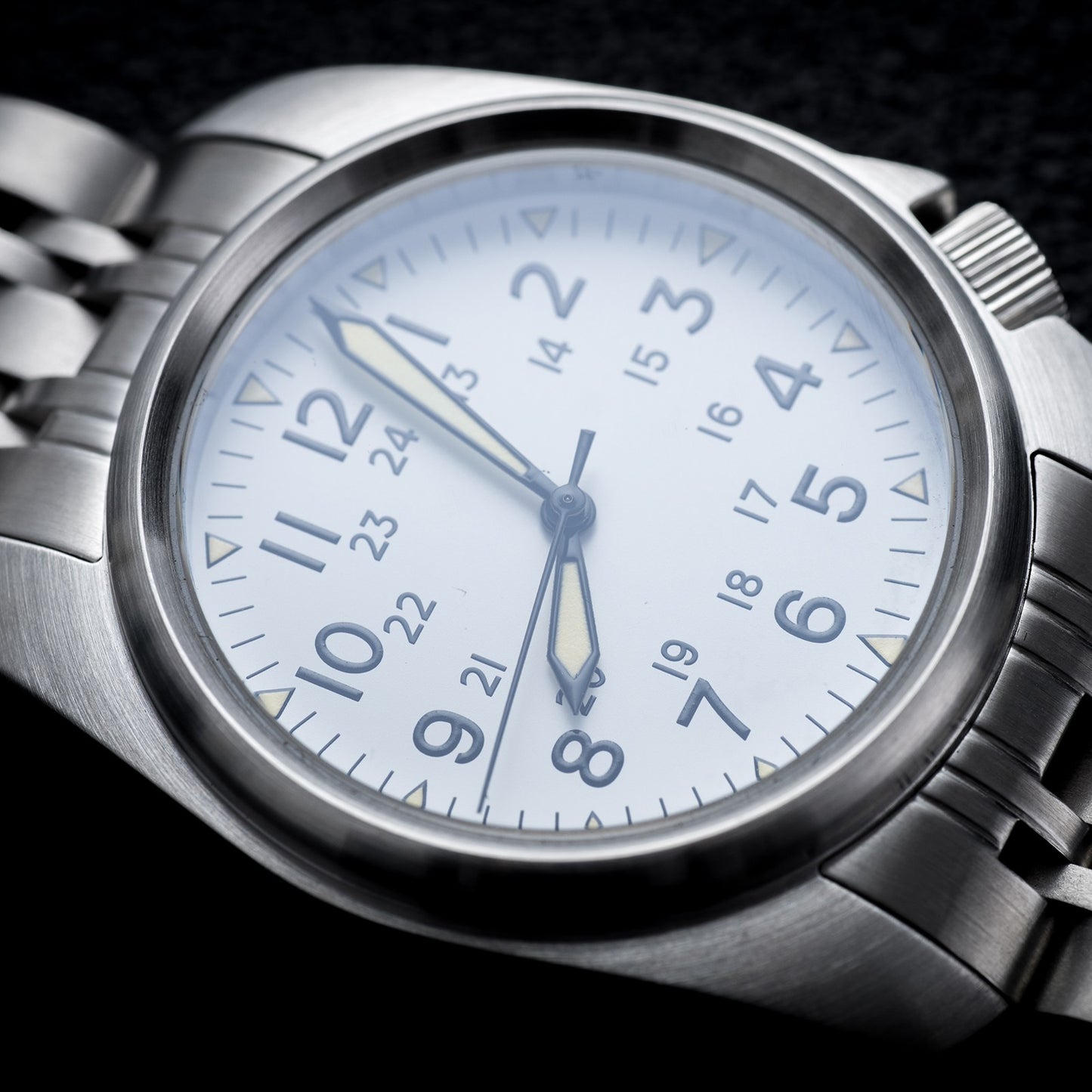 Sapphire Crystal Men Watches Japan movement waterproof 5Bar Swimming Luxury Business Stainless Steel vintage Pilot Men watch