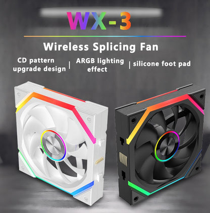 ICE Whale WX-3 Wireless Splicing Fan ARGB Air-Cooled Cooling Accessories 1600RPM 12CM Chassis Fan