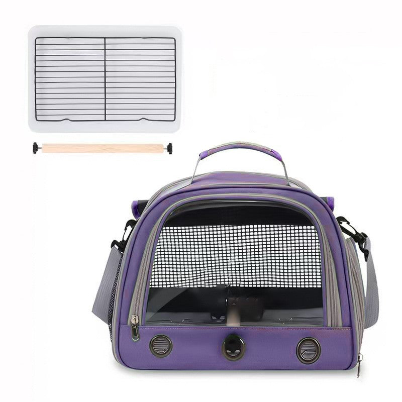 Gaiola de Transporte para Pássaros com Poleiro para Periquito Agapornis Papagaio Cinzento Africano Calopsita Caique Jandaia Quaker Bolsa de Viagem para Caminhada de Animais de Estimação