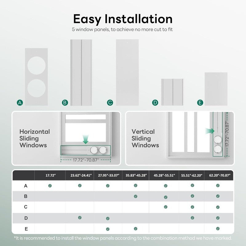 Ar-Condicionado Portátil ZAFRO 16.000 BTU, AC Inteligente de Duto Duplo com Refrigeração sem Drenagem, Modos de Refrigeração, Ventilador e Desumidificador