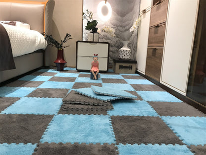 Soft Plush Children's Mat Baby Play Mat Baby Toys Eva Foam Puzzle Carpet In Children's Room Keep Warm Playmat 30*30*1CM