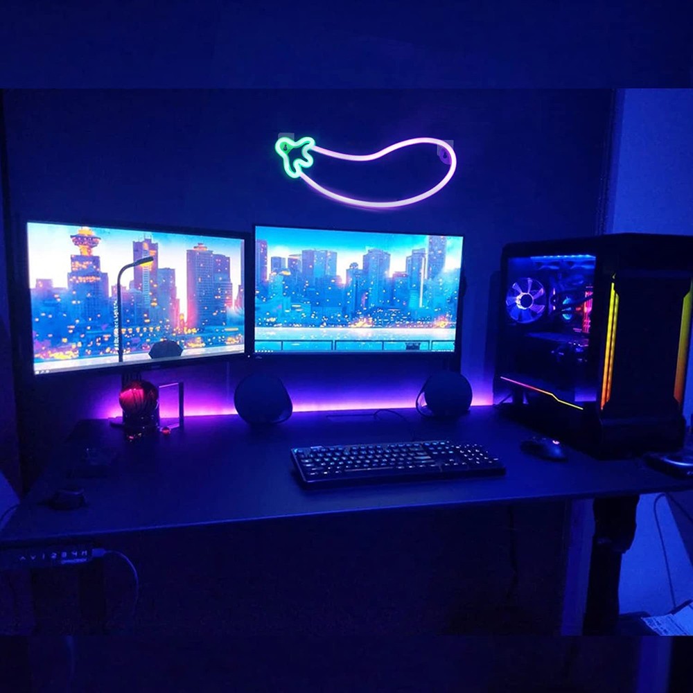 USB/Battery LED Neon Lights Sign for Wall Art Decor Heart Gaming Bar Bedroom Decoration Hanging Neon Sign Party Alien Night Lamp