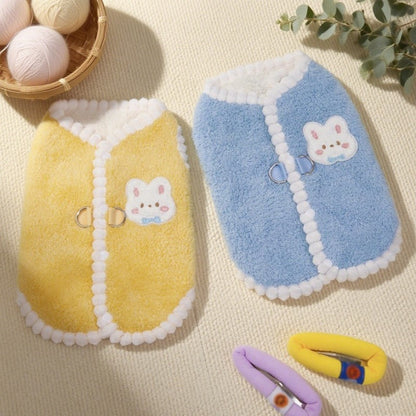 Roupas de cachorro de lã de outono Colete de cachorro com estampa de coelho Moda Moletom de cachorrinho Quente Colete de gato Pulôveres Moletons de estimação Fantasia de chihuahua