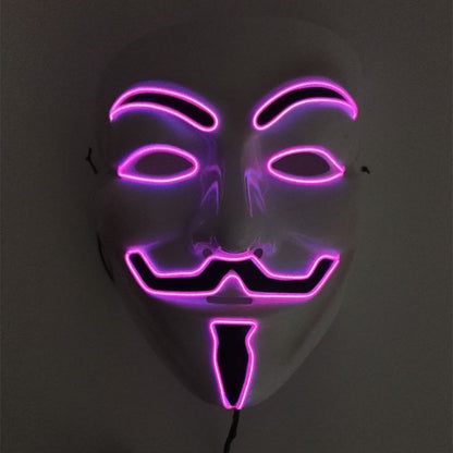 Halloween LED Vendetta Mask Night Club Carnival Party Festival Decoration Cosplay Vendetta Guy Fawkes Mascara Glowing V Mask