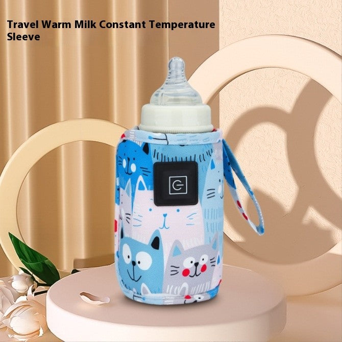 Cartoon Warm Milk Cover Three-level Heating Constant Temperature Bottle Cover Portable Universal Baby Bottle Insulation Cover