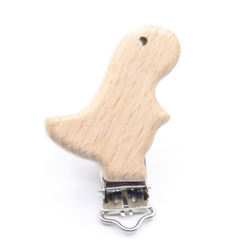 5Pcs/Sets Baby Pacifier Clips BPA Free Cute Modelling Beech Pacifier Clip Baby DIY Cartoon Animal Wooden Log Nipple Chain Holder