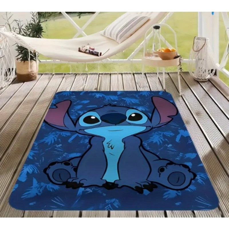 Stitch Large-area Pad Washable Polyester Cartoon Pad Suitable for Living Rooms and Bedrooms Perfect for Anime Home Decoration