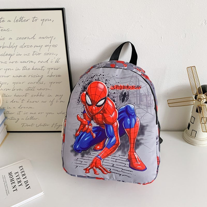 Marvel Spider-Man Kids Backpack Trendy Cartoon Boys' School Bag Fashionable Spider-Man Backpack Double Shoulder Bag for Toddlers