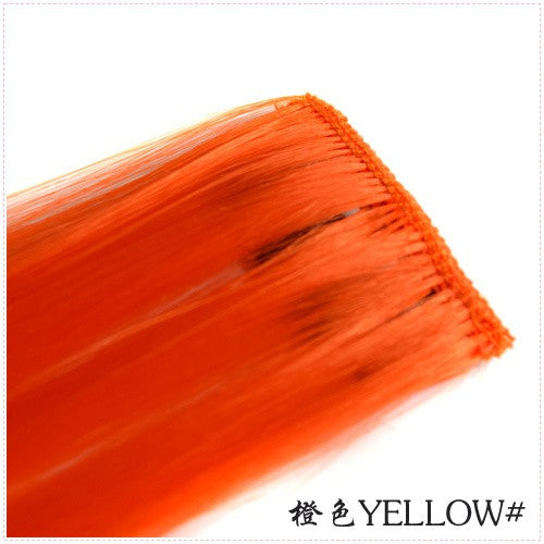 LIHUI Longo Liso Colorido Aplique de Cabelo Extensões de Cabelo com Clipe Mechas Arco-Íris Destaque Cabelo Sintético Rosa em Clipe