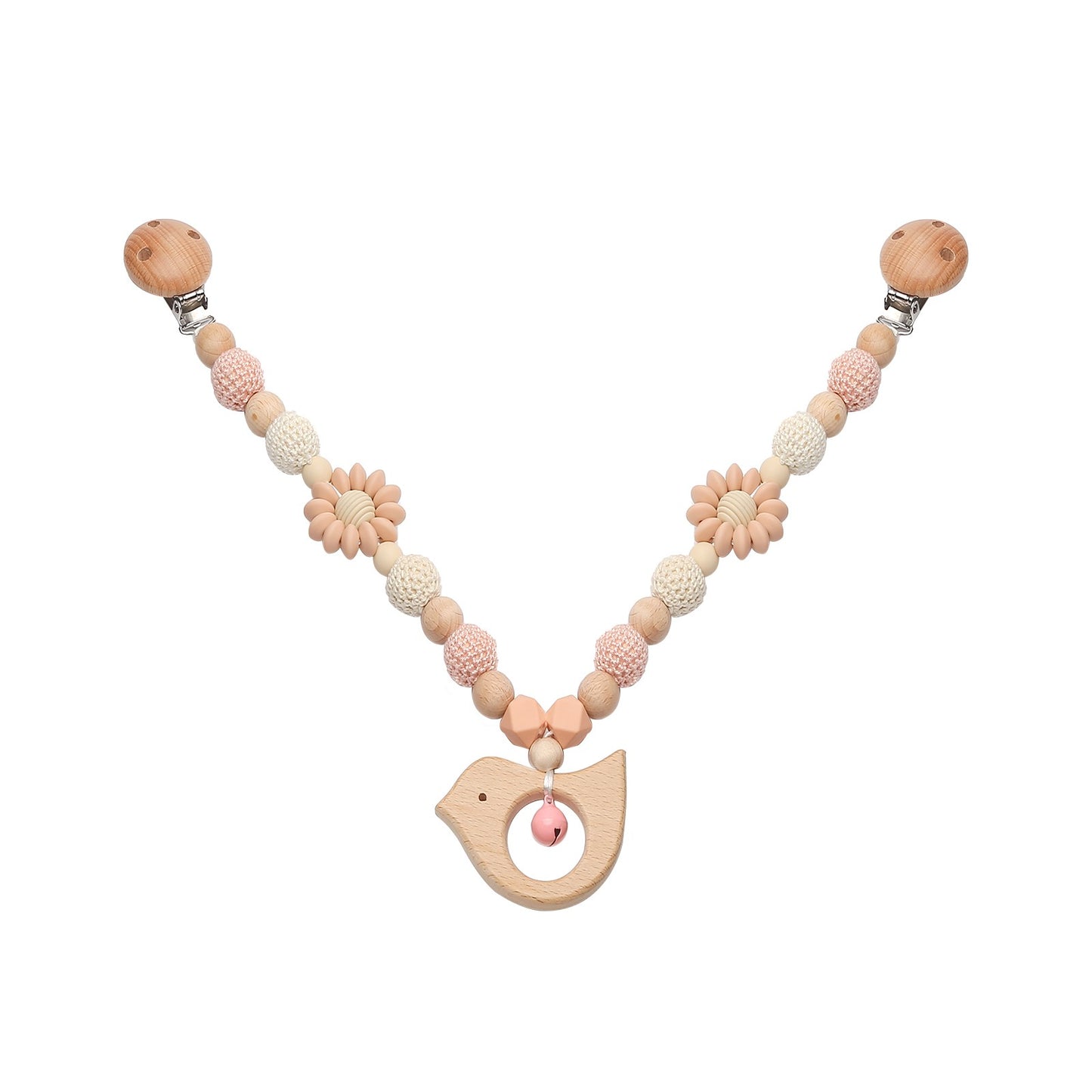 Baby Crochet Stroller Toys Wooden Hanging Ocean Stroller Teething Rattle Bell Animal Mobiles Gym Stroller Pendants Gifts Toys