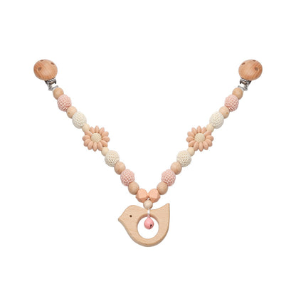 Baby Crochet Stroller Toys Wooden Hanging Ocean Stroller Teething Rattle Bell Animal Mobiles Gym Stroller Pendants Gifts Toys