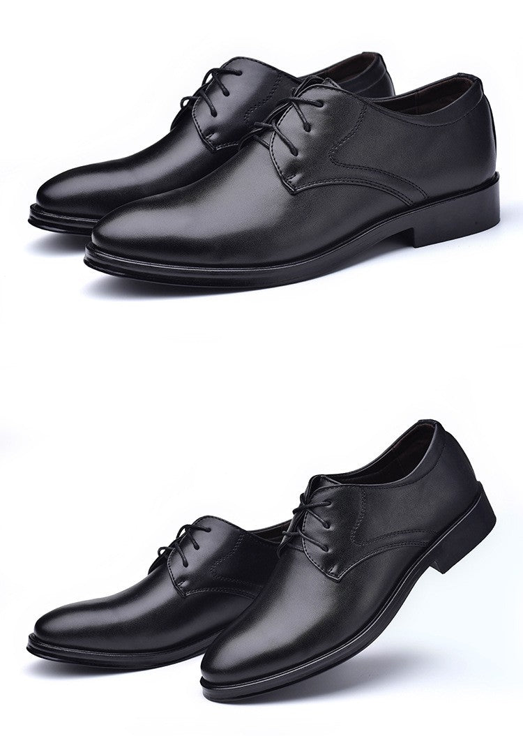 Men Leather Shoes Business Dress Shoes All-Match Casual Shoes Shock-Absorbing Footwear Wear-Resistant