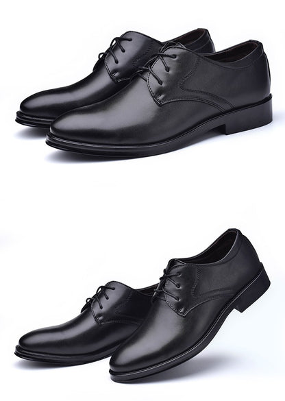 Men Leather Shoes Business Dress Shoes All-Match Casual Shoes Shock-Absorbing Footwear Wear-Resistant