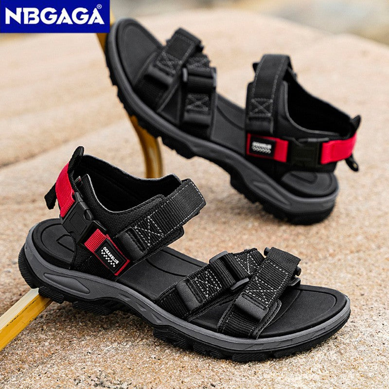 Summer Men's Sandals Trendy Casual Outdoor Sport Shoes for Holidays Beach Breathable Wear-Resistant Hiking & Walking Sandals