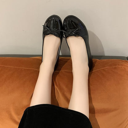 Women Flats Comfort Ballerina Shoes 2025 Summer New Shallow Mouth Non-slip Ladies Loafers Elegant Bowknot Women Single Shoes