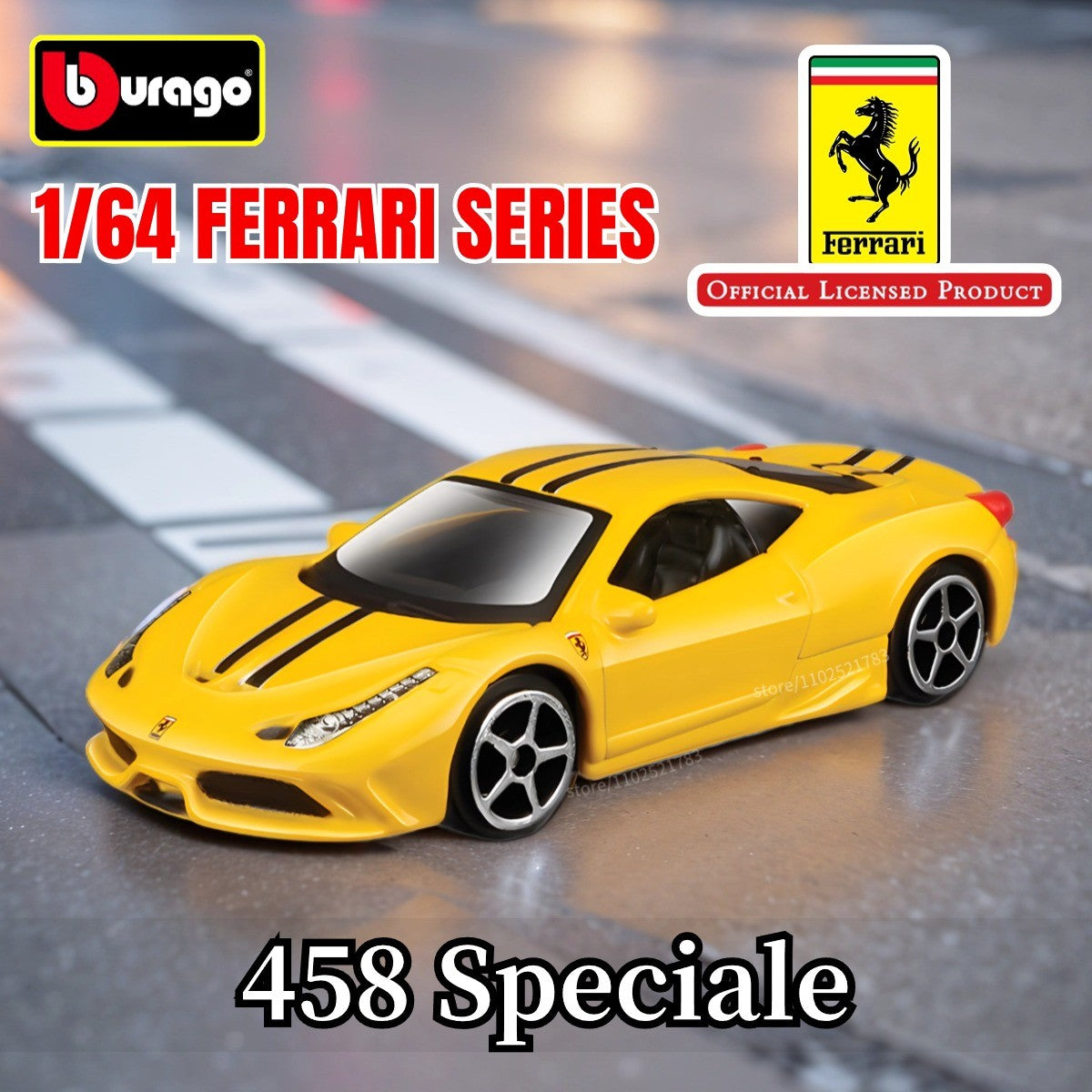 Bburago 1:64 Ferrari Enzo Réplica Carro Modelo Escala F40 F50 458 488 296 Diecast Miniatura de Tráfego Arte Figura Brinquedo Menino Criança