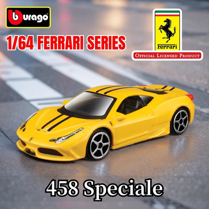 Bburago 1:64 Ferrari Enzo Réplica Carro Modelo Escala F40 F50 458 488 296 Diecast Miniatura de Tráfego Arte Figura Brinquedo Menino Criança