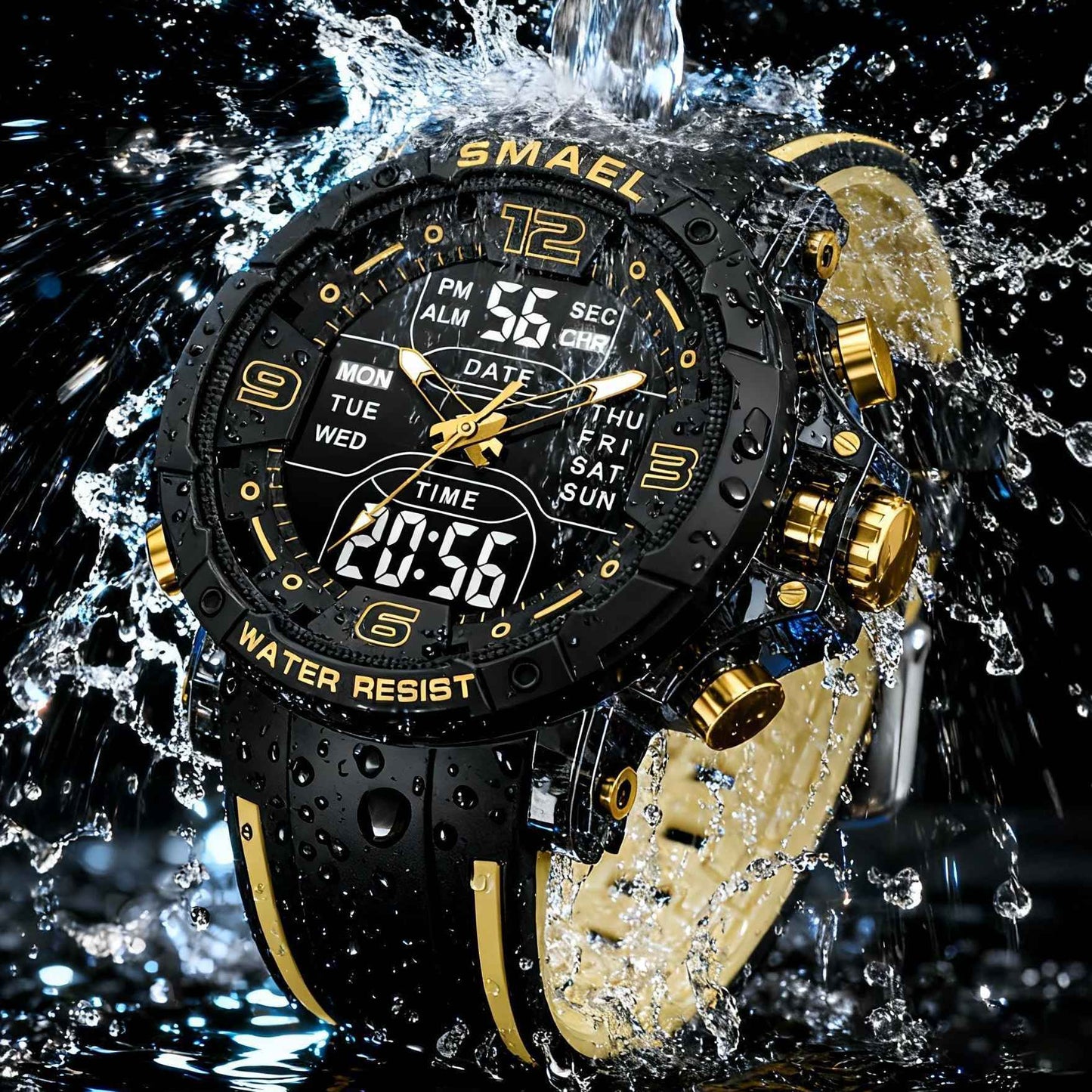 SMAEL Brand 8140 Waterproof Dropshipping Watch Alarm Clock night light Young Fashion business Quartz Sport Wristwatches