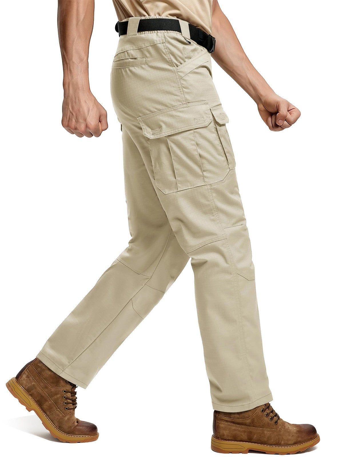 TACVASEN Mens Lightweight Hiking Pants Waterproof Ripstop Lightweight Breathable Stretch Work Tactical Outdoor Trousers 8 Pocket