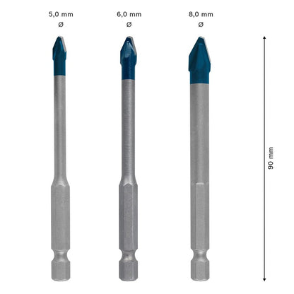 BOSCH Acessórios de Ferramentas Jogo de Brocas Suporte de Bits Broca Helicoidal Acessórios de Ferramentas Multifuncionais 2608522320 2608900585 2608522317