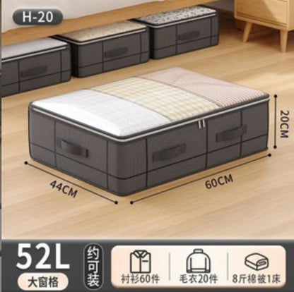 1PC Large Underbed Storage Bag - Foldable Clothes Quilt Organizer for Bedroom Dormitory, Space Saving Doggy Bag