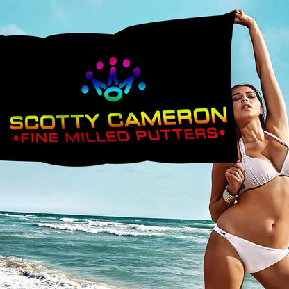 Scotty Camerons Flag Anime Beach Swimming Towel Soft Absorbent Washcloth Children's Gifts for Kids Travel Camping Gym