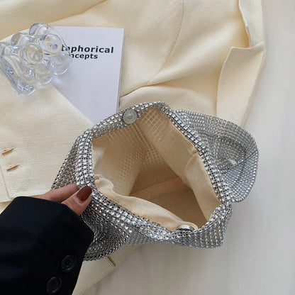 Sequins Bags Women Tote Bags Crystal Bling Fashion Lady Bucket Handbags Girls Glitter Purse Brand Luxury Designer Evening Clutch