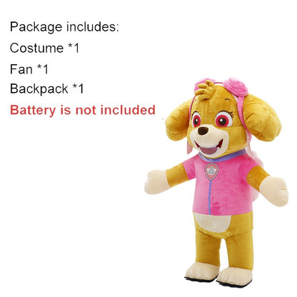 SAYGO Cartoon Dog Inflatable Costume Mascot Adult Character Cosplay Animal Birthday Halloween Party Event Set