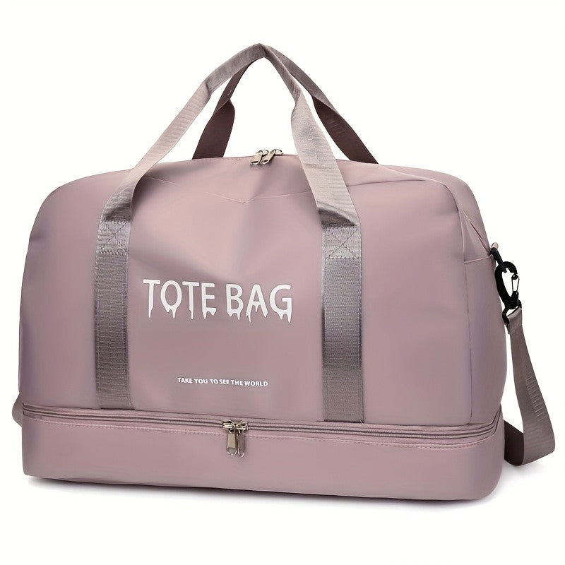 Multifunctional Large-Capacity Travel Duffle Bag with Adjustable Shoulder Strap, Durable Nylon Casual Gym Bag for Sports