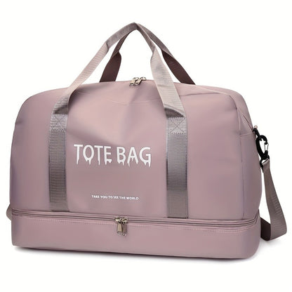 Multifunctional Large-Capacity Travel Duffle Bag with Adjustable Shoulder Strap, Durable Nylon Casual Gym Bag for Sports