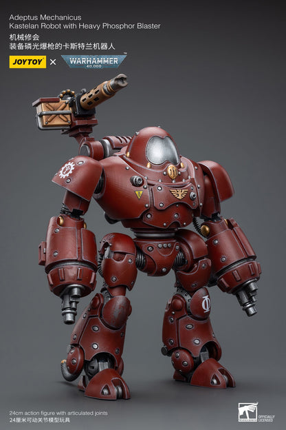 JOYTOY Warhammer 40k 1/18 Action Figures Mecha Adeptus Mechanicus Robô Kastelan com Explosor Pesado de Fósforo