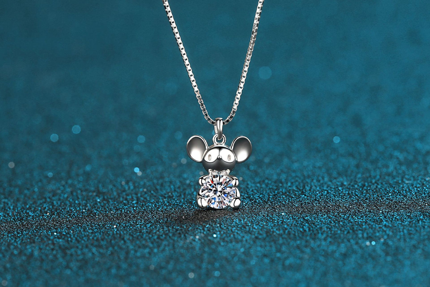 Platinum PT950 18K White Gold 0.5ct Moissanite Luxury Necklace Pendant for Women Jewelry Dainty Everyday Wear