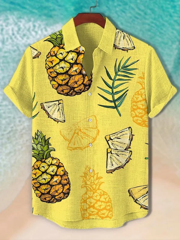 Men's beautiful graphics Shirts Fashion Short Sleeve Button Down Lapel Shirts For Summer Oversized Tops Casual Hawaiian Shirts