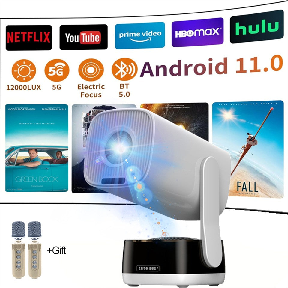 Novo Projetor Inteligente K6 Yuntai Portátil 1080P4K Projetor de Home Theater e Escritório com Bluetooth Sem Fio e Função K Song