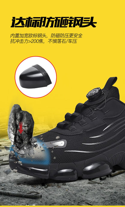 Men's Military Tactical Boots Army Boots Men Side Zipper Military Boots Men Anti-Slip Ankle Boots Work Safety Shoes Hiking Shoe