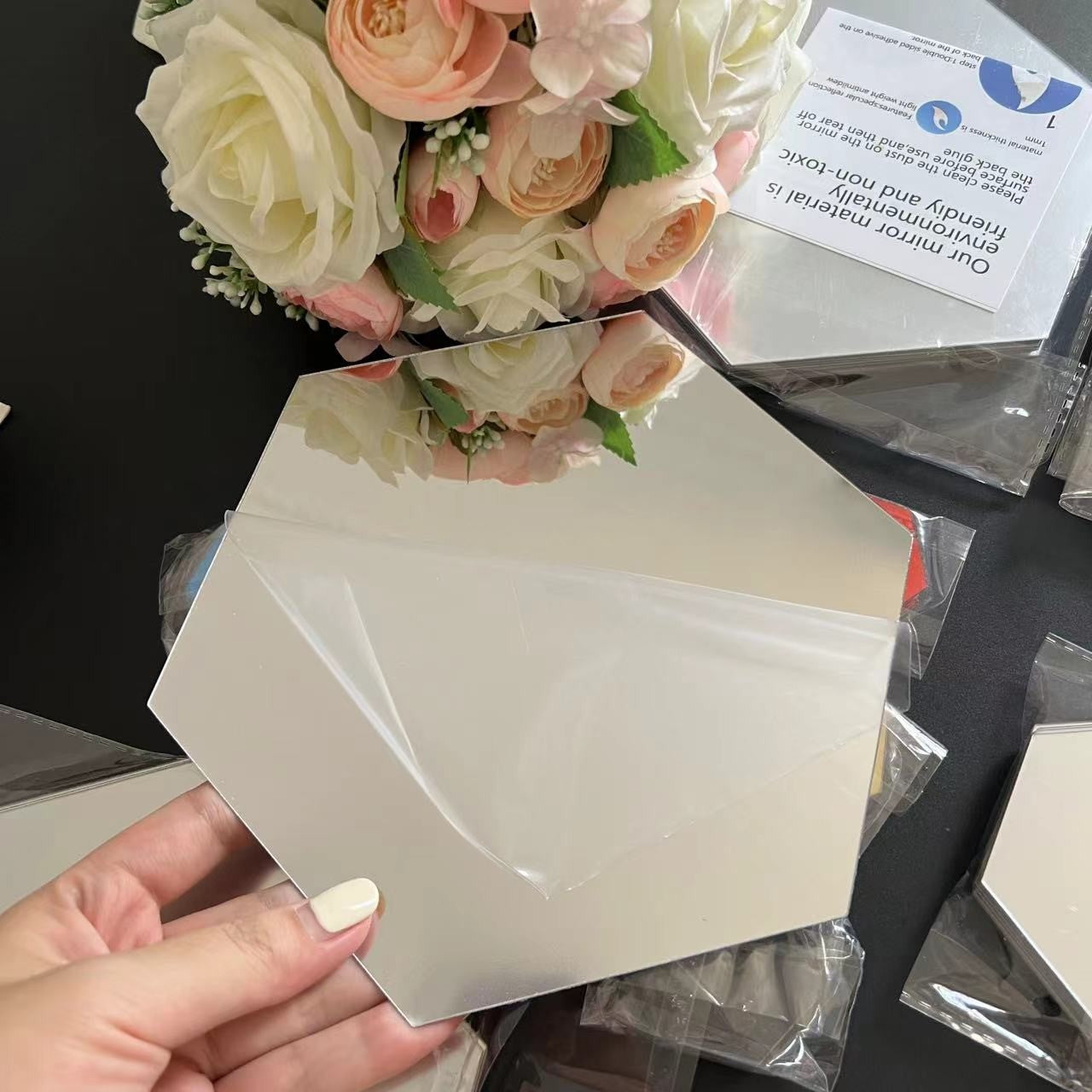 3/6/12pcs 3D Hexagon Mirror Wall Sticker DIY TV Background Living Room Stickers Wall Decor Bedroom Bathroom Home Decoration