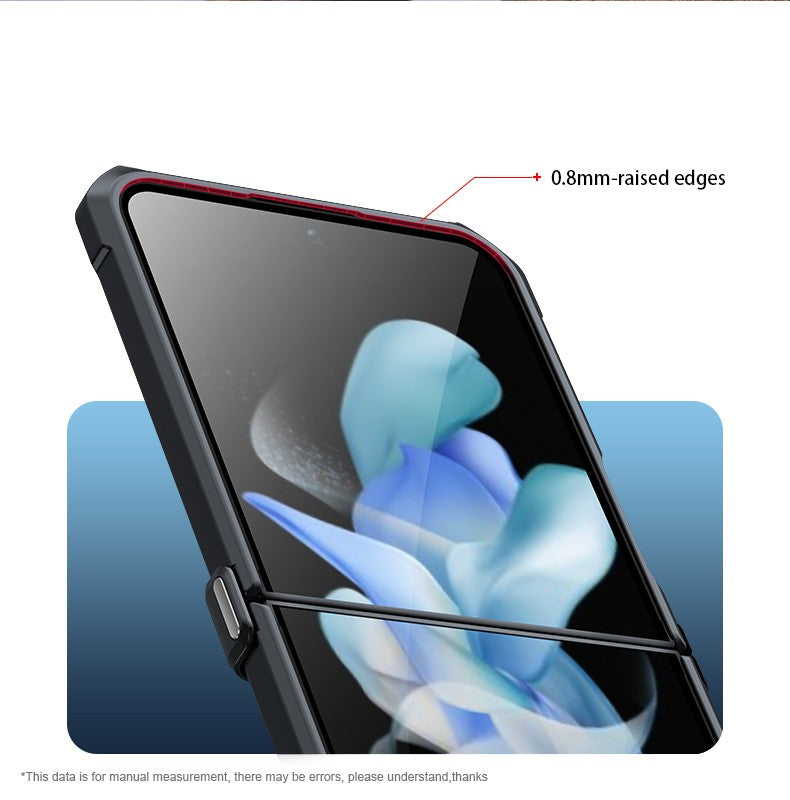 Xundd para Samsung Galaxy Z Flip 7 5 Z Flip 6 7 Capa 5G Airbag à prova de choque Acrílico+TPU+Capa Traseira de Vidro para Flip5 z?? 5 7 ???