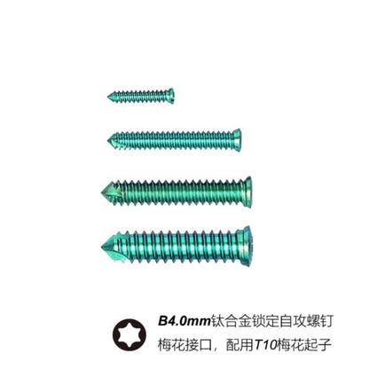 Parafusos de Bloqueio Stardrive de Titânio ALPS 4,0 mm, Implantes Ortopédicos Veterinários, Instrumentos Cirúrgicos, Acessórios Veterinários